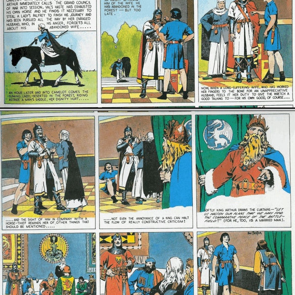 Prince Valiant comics. Golden age. Rare Vintage comics  (from 1937; Collection; compact disc)