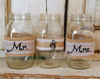 Wedding mason jar wraps