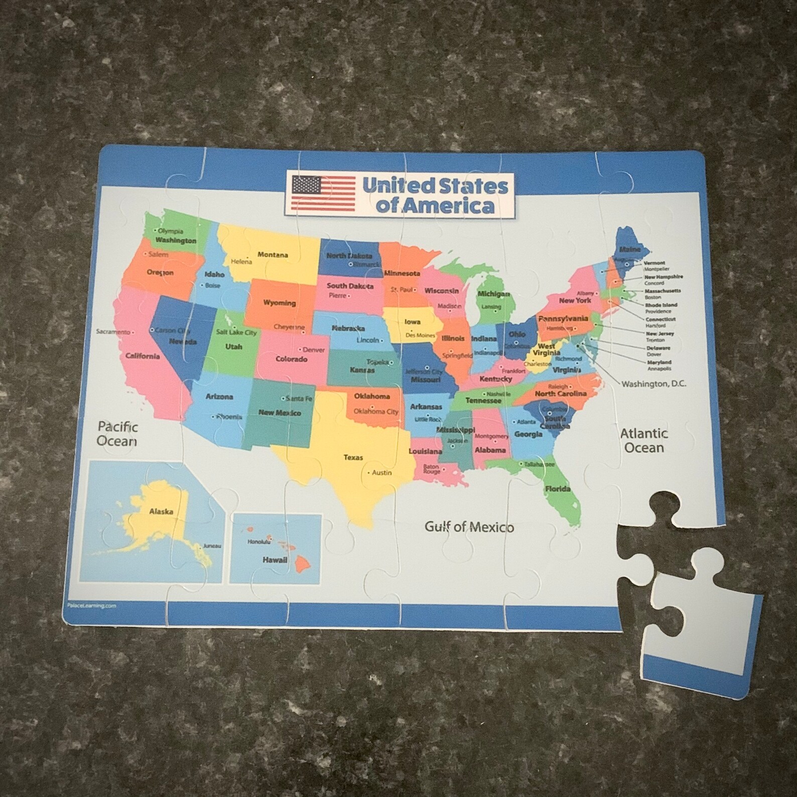 Puzzle United States of America Map 30-Piece | Etsy