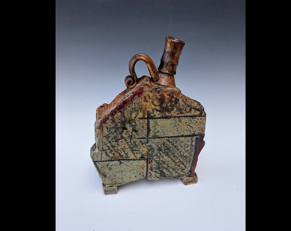 Handmade Ceramic House Bottle