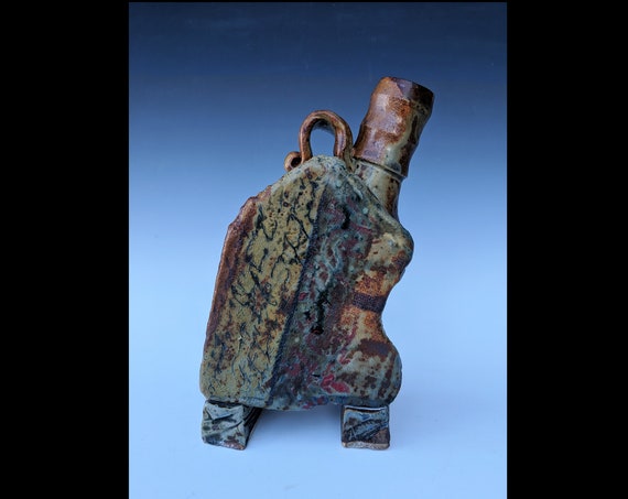 Handmade Ceramic House Bottle with Stories