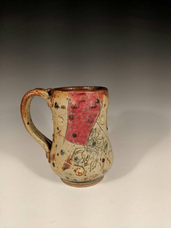 Handmade ceramic large mug,