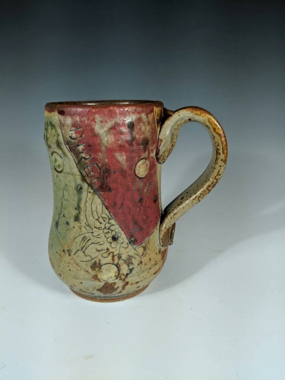 Handmade ceramic large mug,