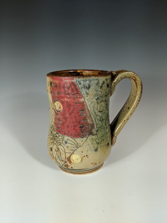 Handmade ceramic large mug,