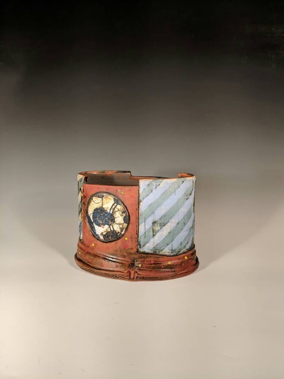 Handmade Ceramic oval jar
