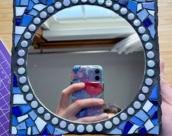 Blue Mosaic Mirror