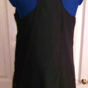 Access your inner DIva Retro 'little black dress' size 12, drapes, sleeveless, dull sequins image 4