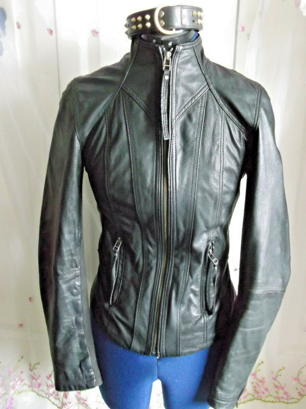 oasis black biker jacket