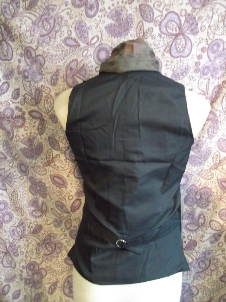 funky SteampunkTrueVintage mensunisex navy pinstripe3Waistcoat Size 38
