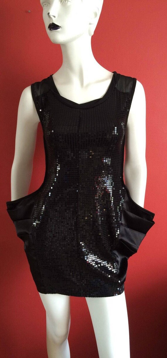 black sequin dress knee length