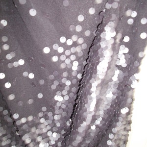 Access your inner DIva Retro 'little black dress' size 12, drapes, sleeveless, dull sequins image 3