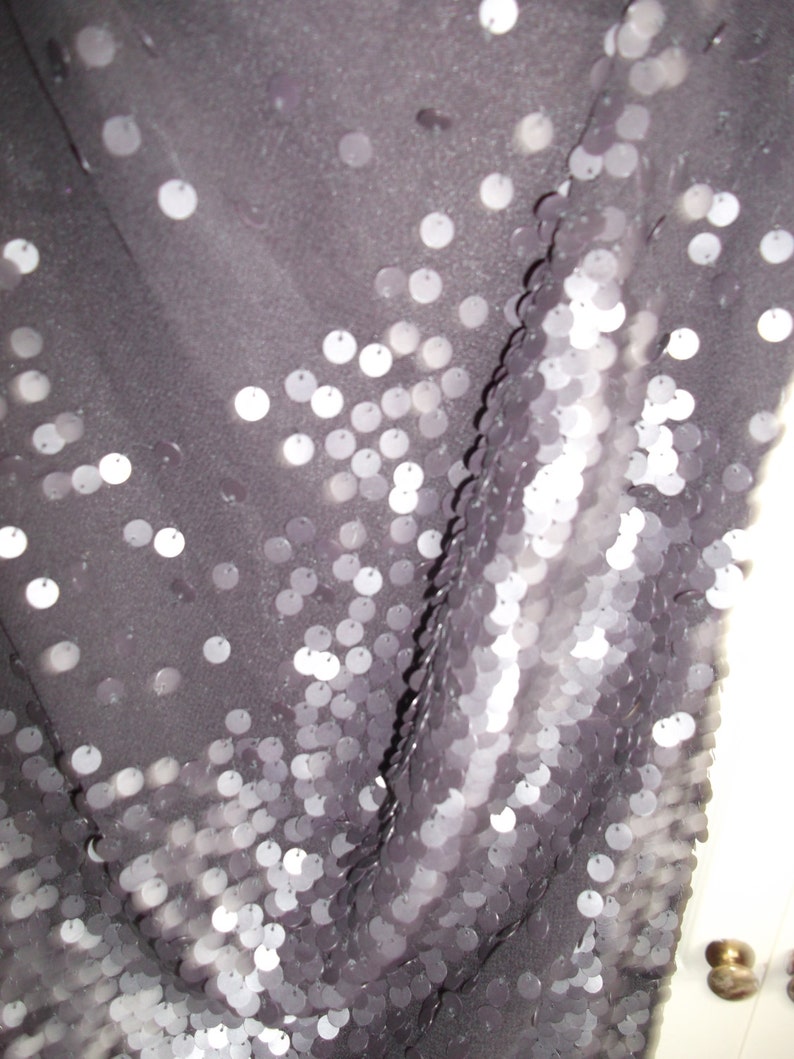 Access your inner DIva Retro 'little black dress' size 12, drapes, sleeveless, dull sequins image 3