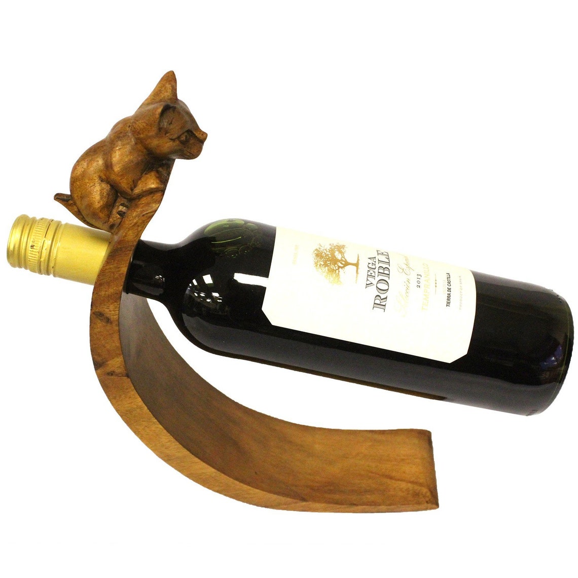Suar Wood Balance Handmade Wine Holdersgeko or CATPERFECT Etsy