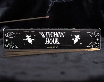 Pack of 15 Witching Hour White Sage Incense Sticks  H4.5cm x W22cm x D1.8cm vegan eco