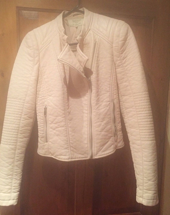 zara pink faux leather jacket