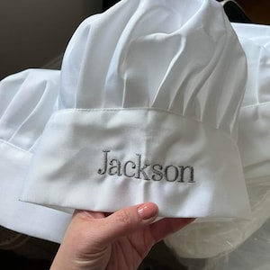 Broderad företagslogotyp, kockmössa för barn, justerbart band.