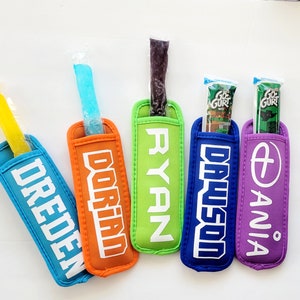 Personalized Popsicle and Holder Yogurt Holder Ice Pop Holder Yogurt stick hoider great summer party favor