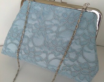 light blue clutch bag for wedding