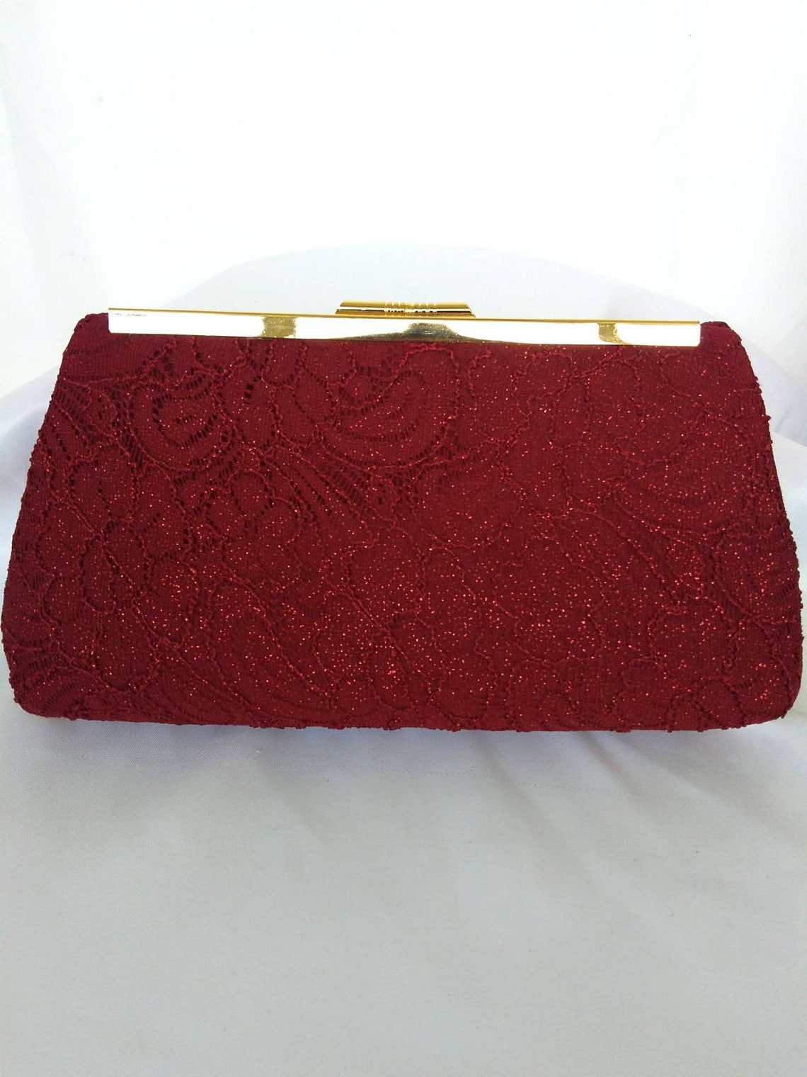 Red lace bridal clutch purse wedding day clutches evening | Etsy