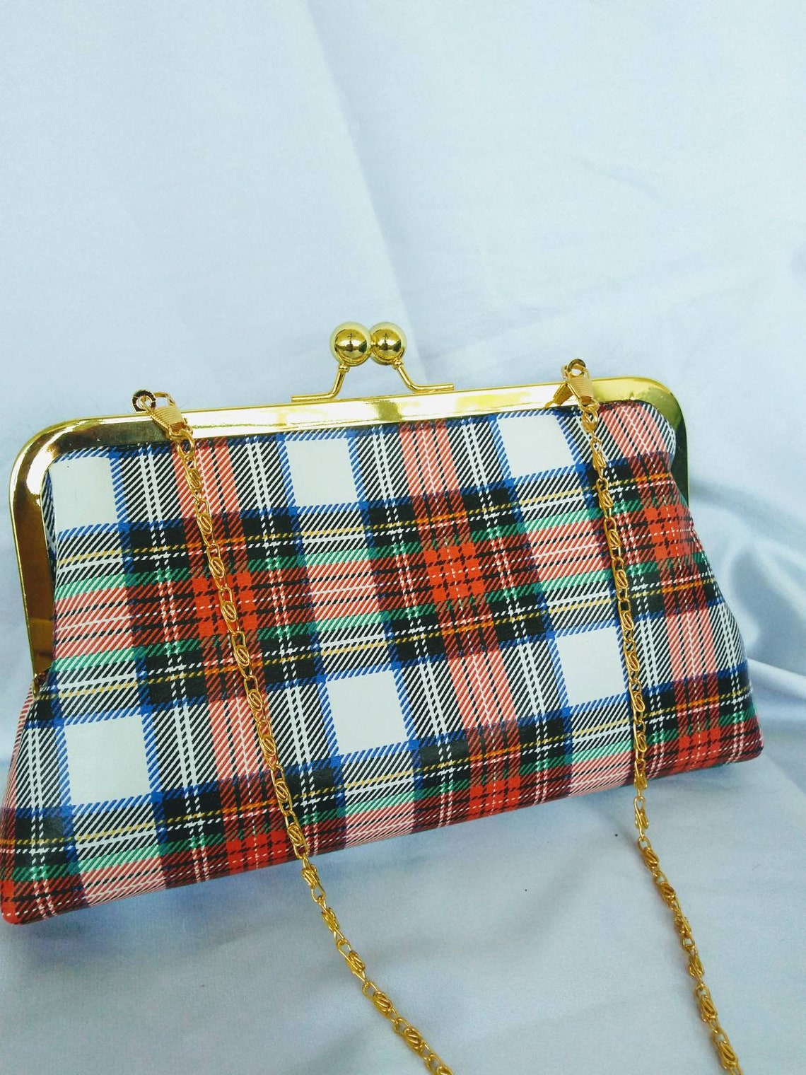 Burgundy Plaid clutch purse burgundy purse red holiday Etsy