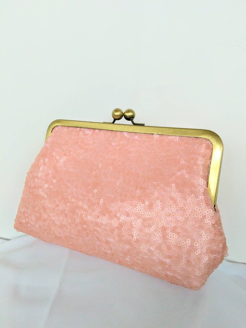 blush clutch purse