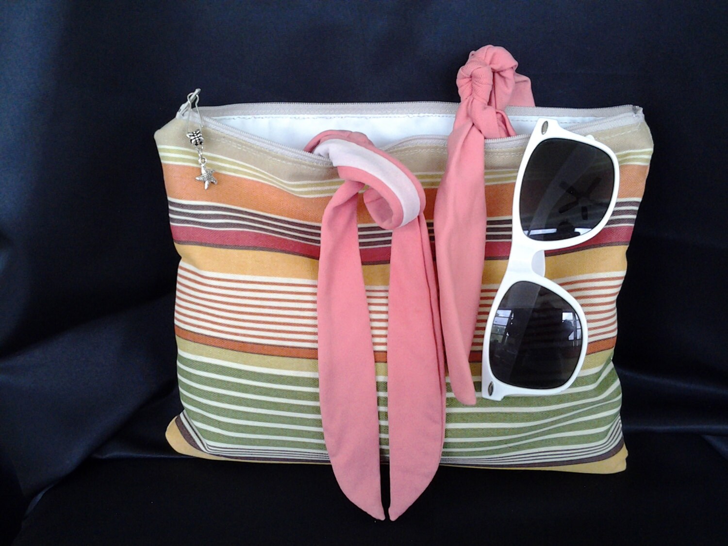 Wet bag striped wet bag bathing suit bag beach bag beach Etsy