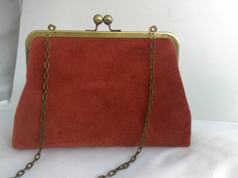 orange clutch purse