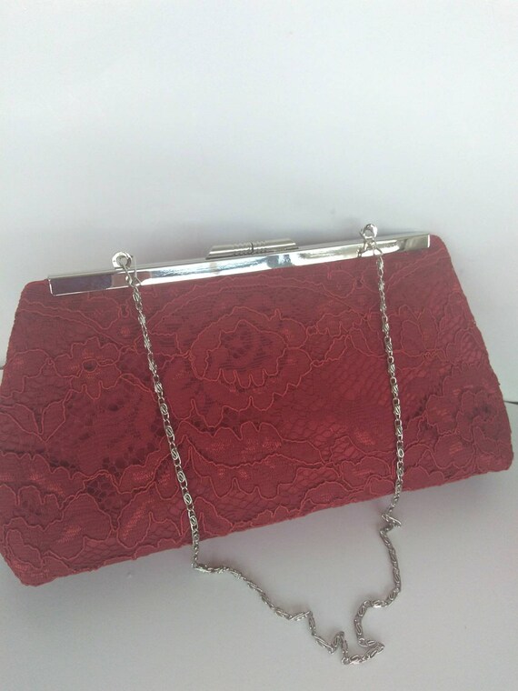 red bridal purse