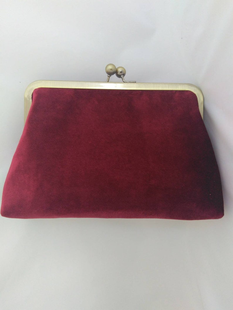 red velvet clutch