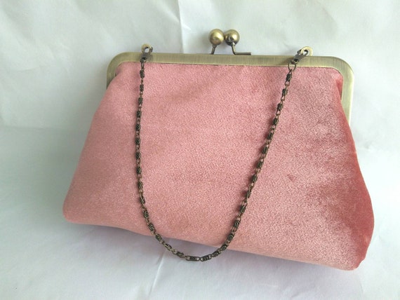 mauve clutch bag