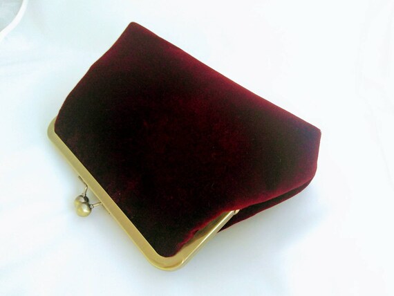 burgundy clutch
