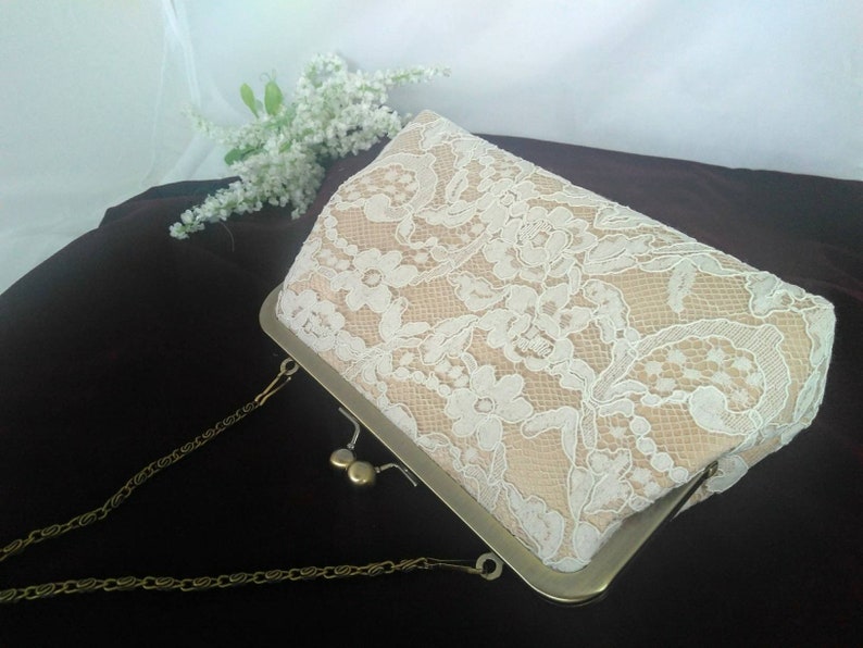 Ivory lace Clutch purse ivory Clutch purse champagne Clutch | Etsy
