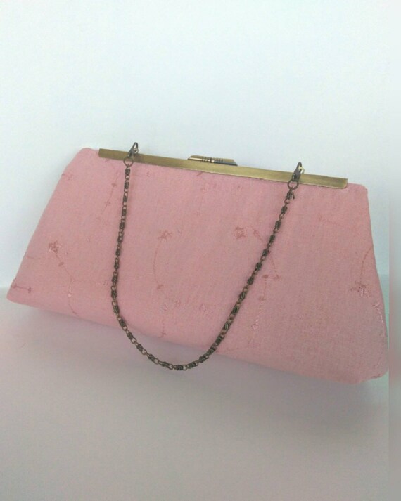 dusty rose evening bag