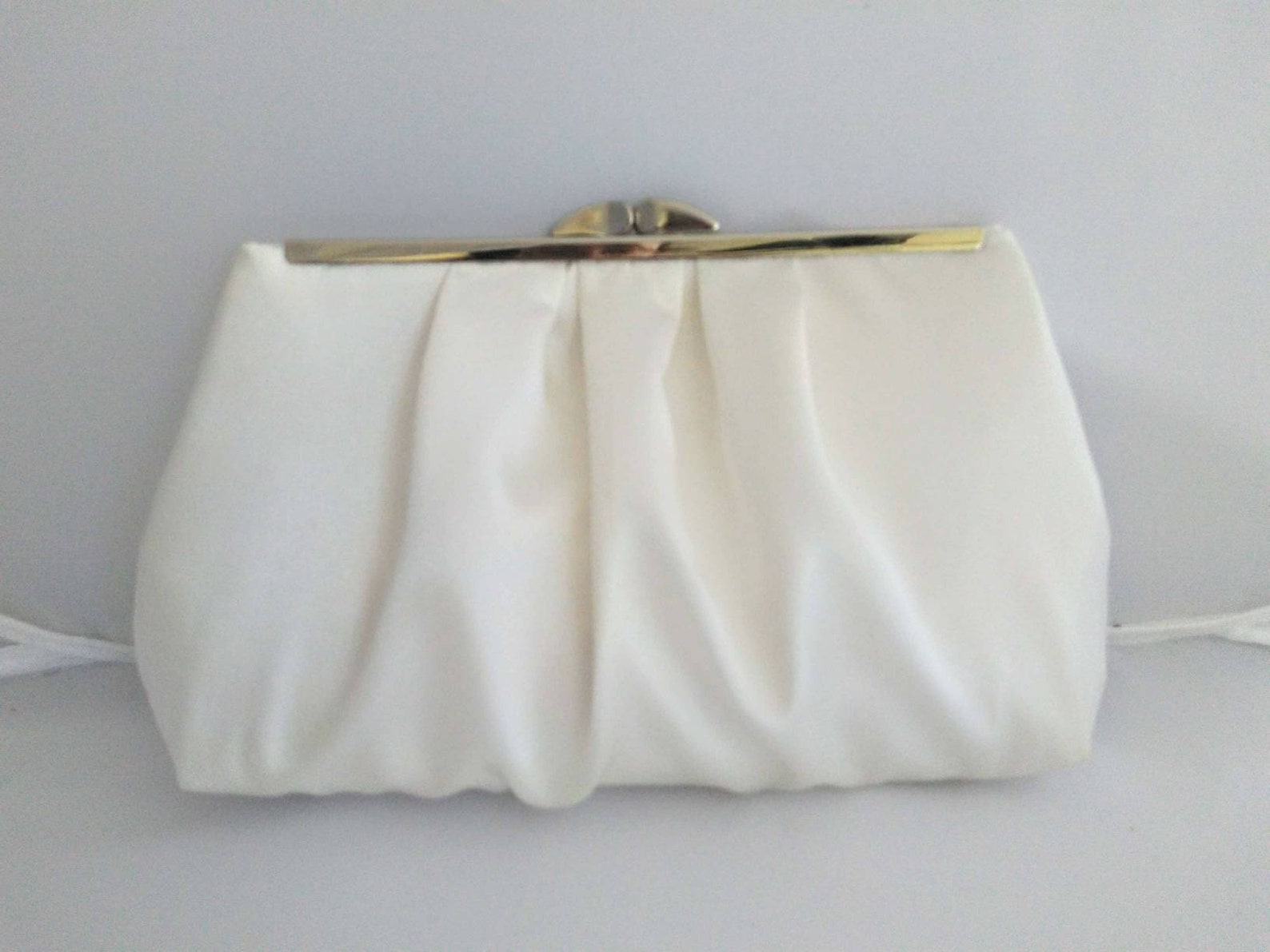 Ivory Satin clutch purse ivory bridal clutch ivory rhinestone Etsy