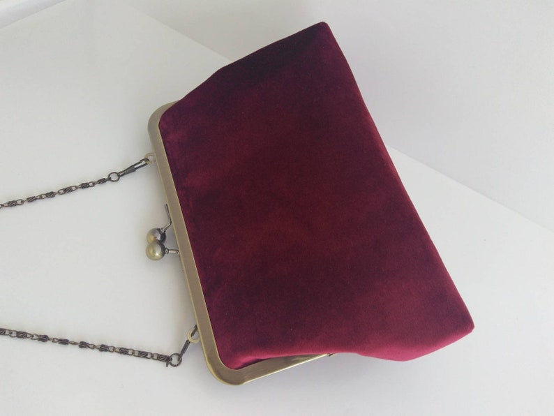 red velvet clutch