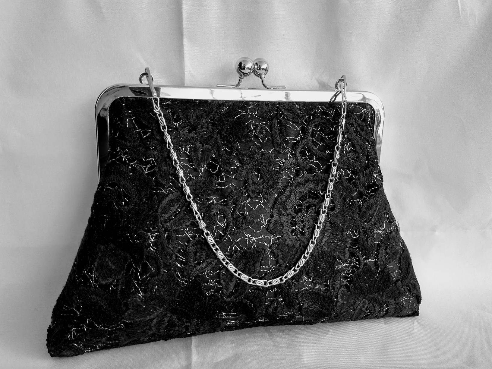 black lace purse