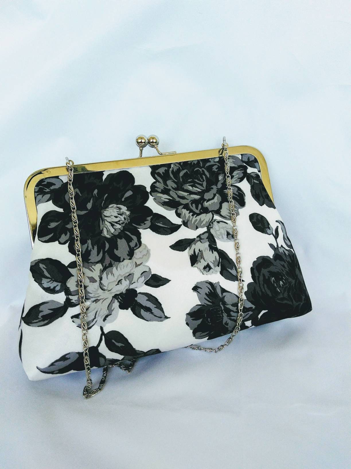 black floral purse