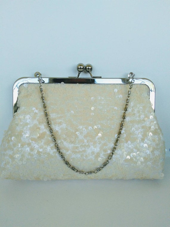 ivory clutch purse