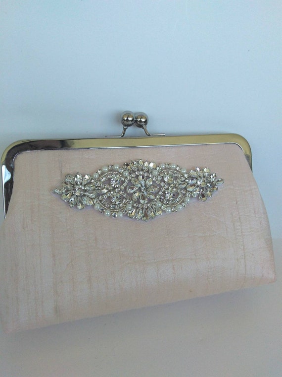 blush clutch purse