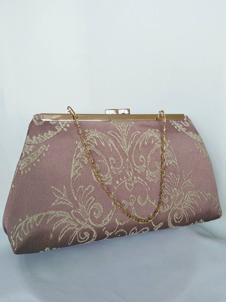 dusty pink clutch bag