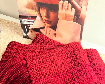 Taylor Swift All Too Well crochet red scarf **PATTERN ONLY**