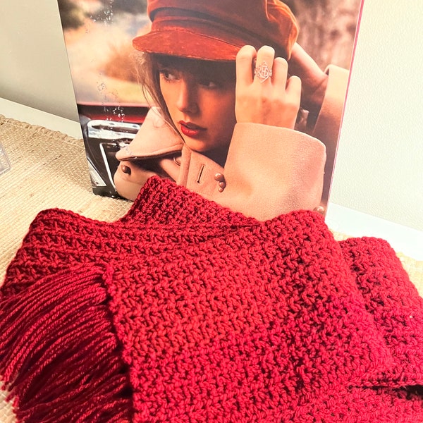 Taylor Swift All Too Well crochet red scarf **PATTERN ONLY**