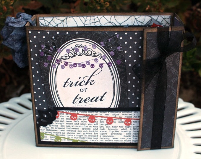 Halloween Scrapbook Album Photo Play Mini Album Halloween Etsy