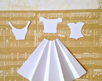 Small die cut dress, dress die cut, wedding dress, princess dress