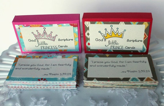 Kids Bible Scripture Cards, Memory Verse Lunch Box Cards, Christian gift