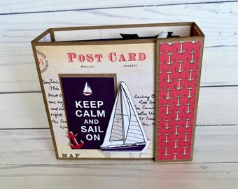 Nautical Scrapbook Mini Album: Sailing Beach Theme Memory Book