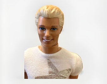 90s Ken Doll Molded 2 tone blonde highlighted hair vintage Barbie