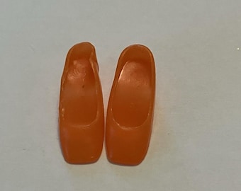 Barbie-poppenschoenen Oranje lage hak vierkante neus, Francie, Korea