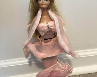 Pink & Pretty Barbie Doll Redressed Parfum Mooie Jurk Vintage 80s 90s