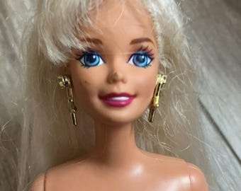 Jewel Hair Mermaid Barbie Doll Blonde Super Long Hair Nude Vintage
